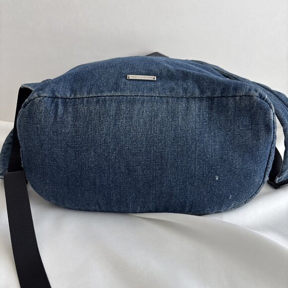 Rebecca Minkoff Denim Backpack Julian Style Vintage 2014-2016 Rare Hook Closure - Picture 4 of 16